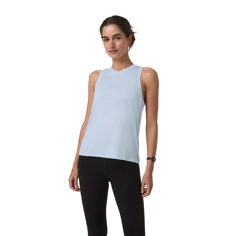 Vuori Energy Top Long Tops in Grey Color