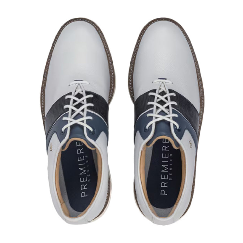 Footjoy Premiere Packard Golf Cleats in White Color