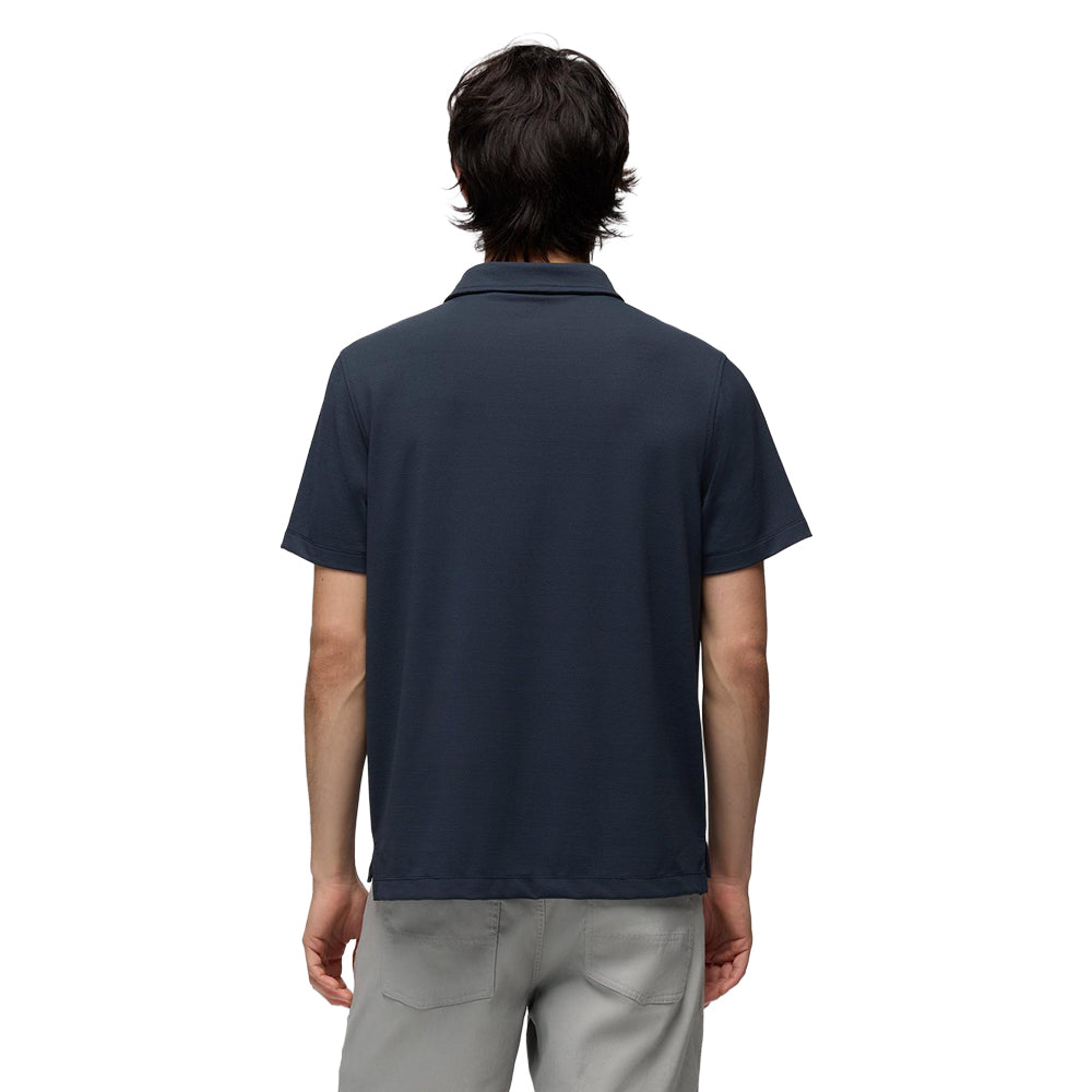 Prana Rotator short sleeve Polo Tops in Blue Color