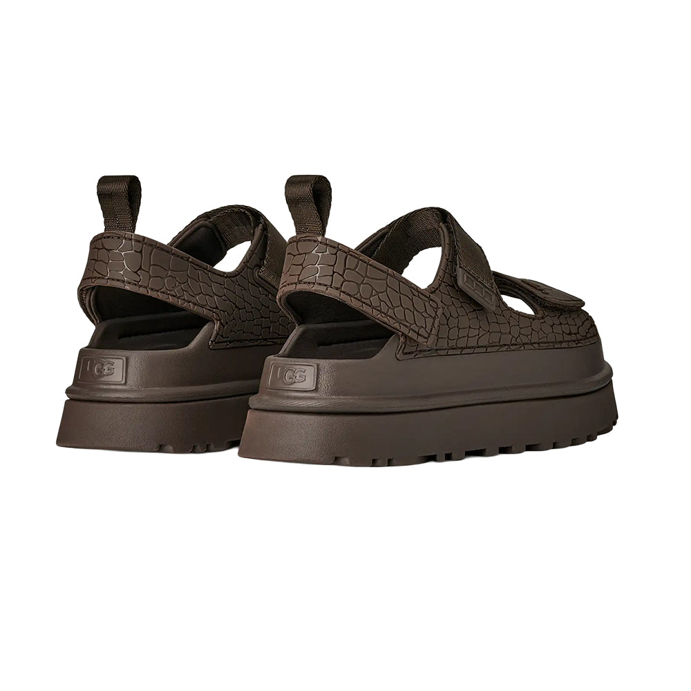 Ugg W Goldenglow Embossed Sandals in Grey Color