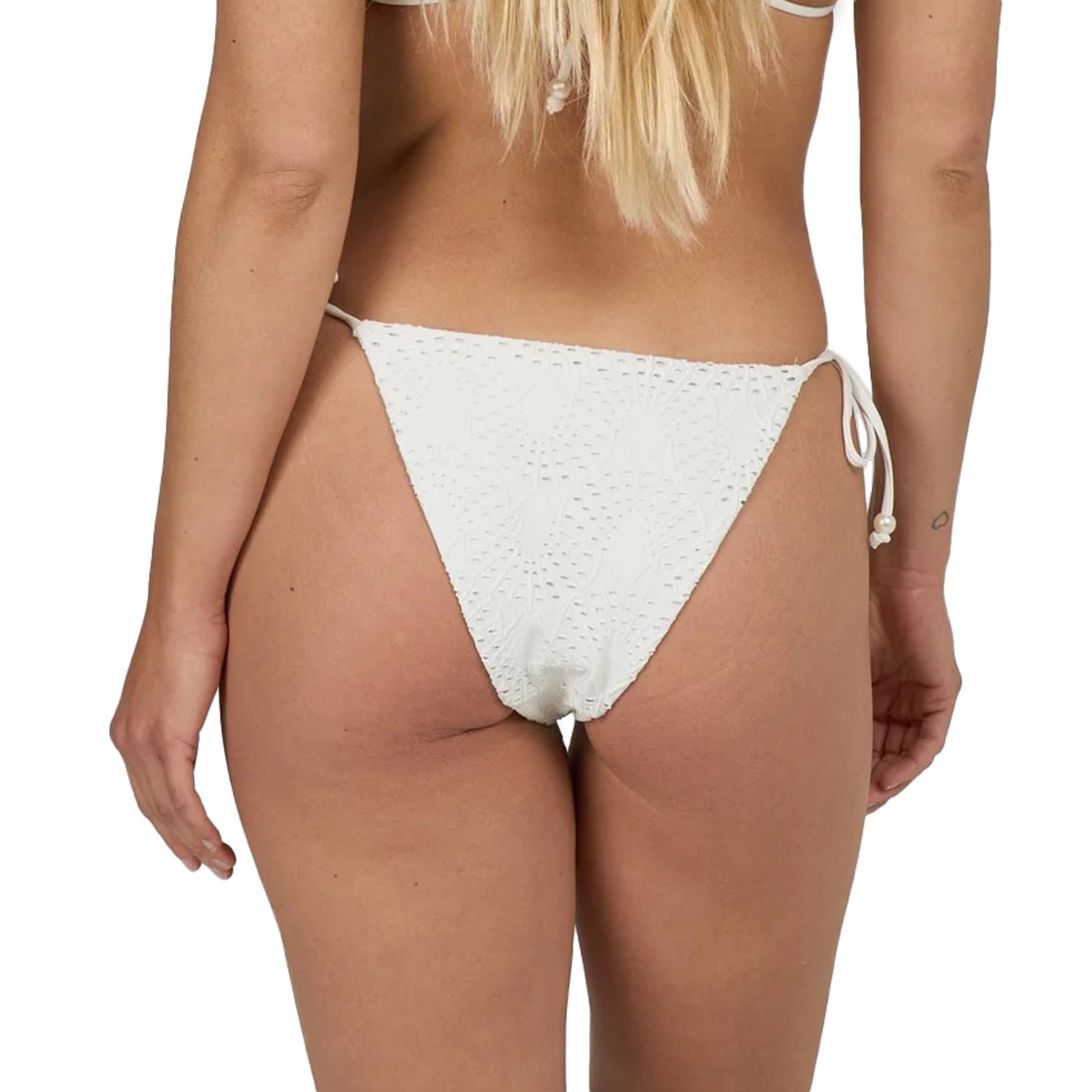 Salty Crew Shell Ya Tie Side Swimsuits in White Color