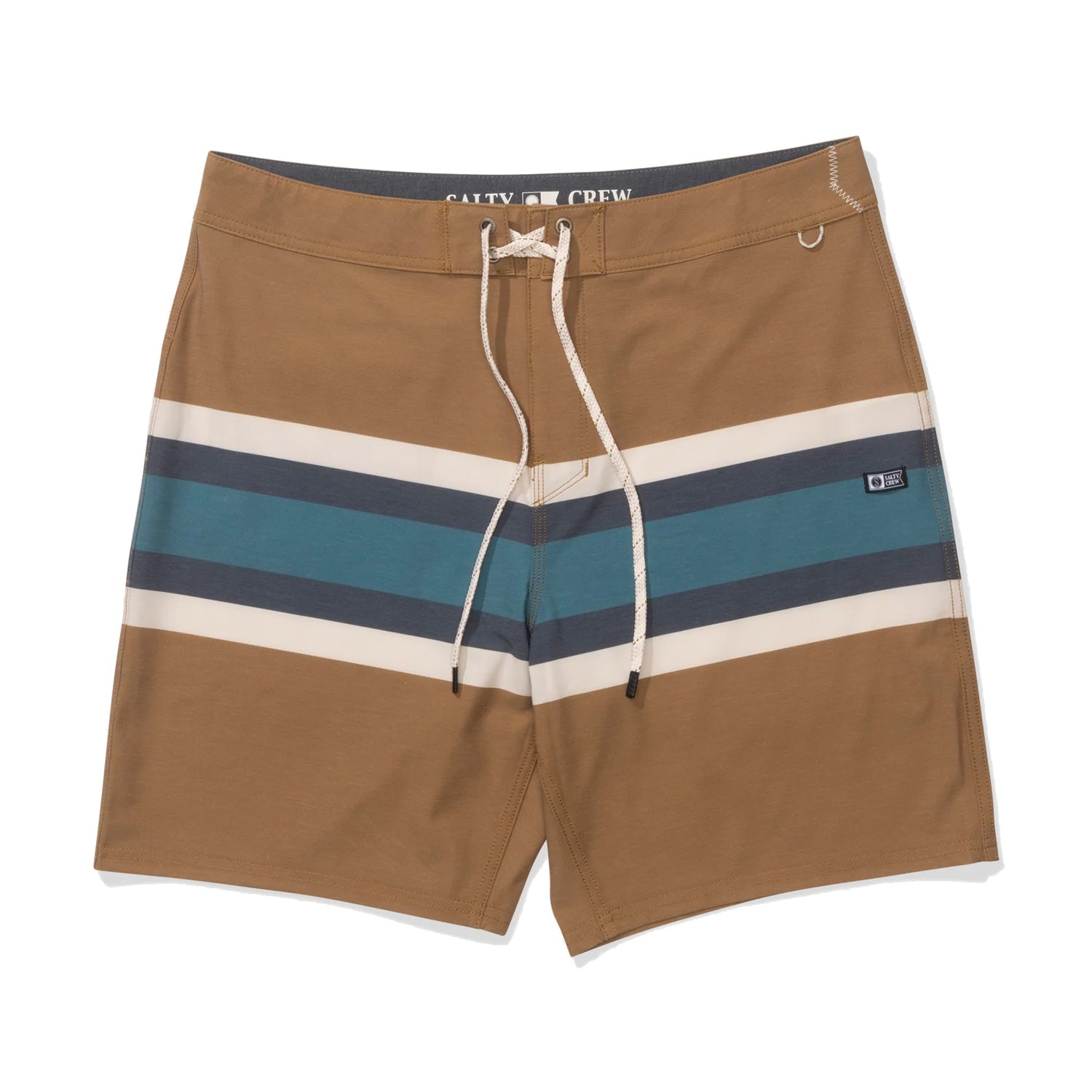 Salty Crew Stripe Boardshorts Swimsuits in Brown Color