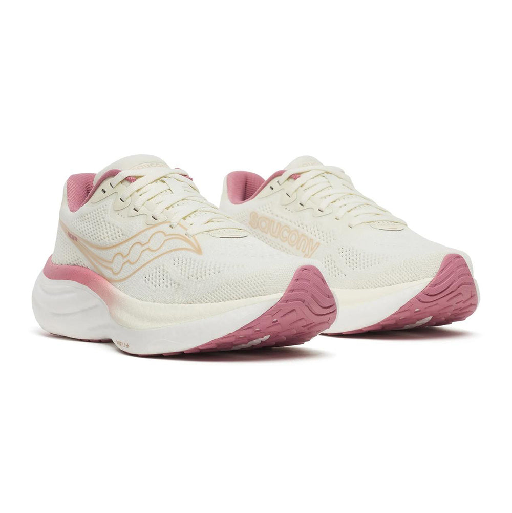 Saucony Ride 19 Running Shoes in White Color
