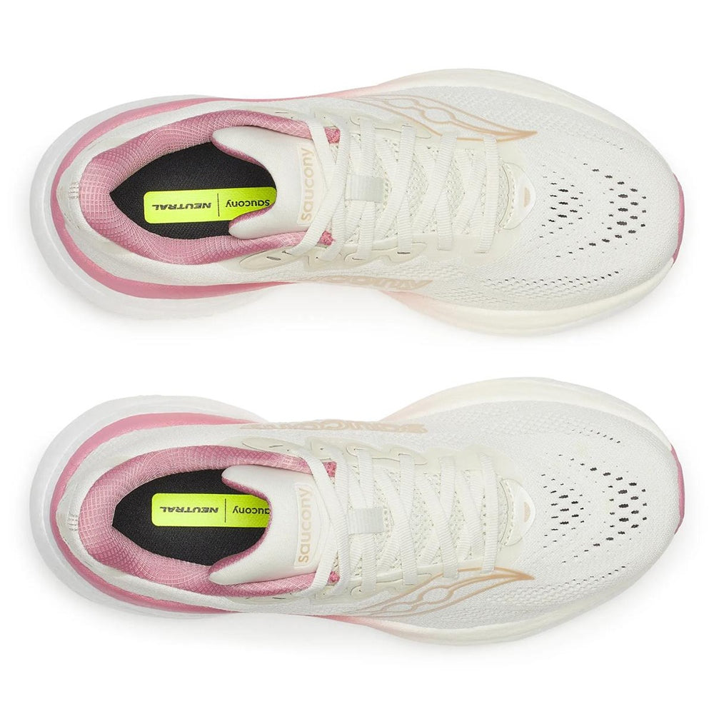 Saucony Ride 19 Running Shoes in White Color