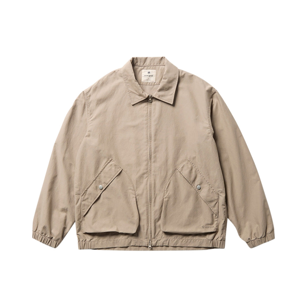 Snow Peak Light Dobby Harrgtn Jkt Midlayer in Khaki Color