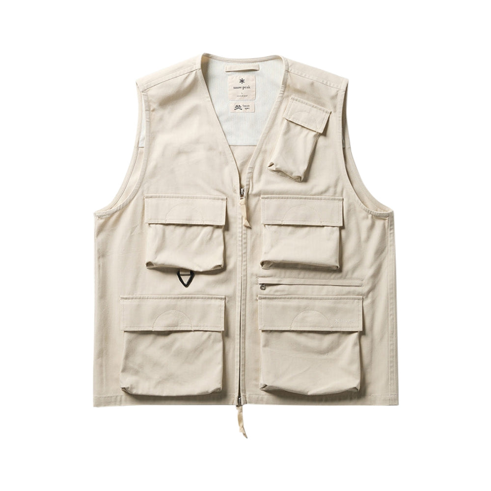 Snow Peak Takibi Herringbone Vest in White Color