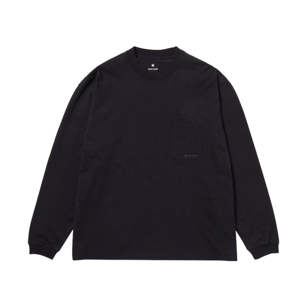 Snow Peak Og Mercerized Long Tops in Black Color