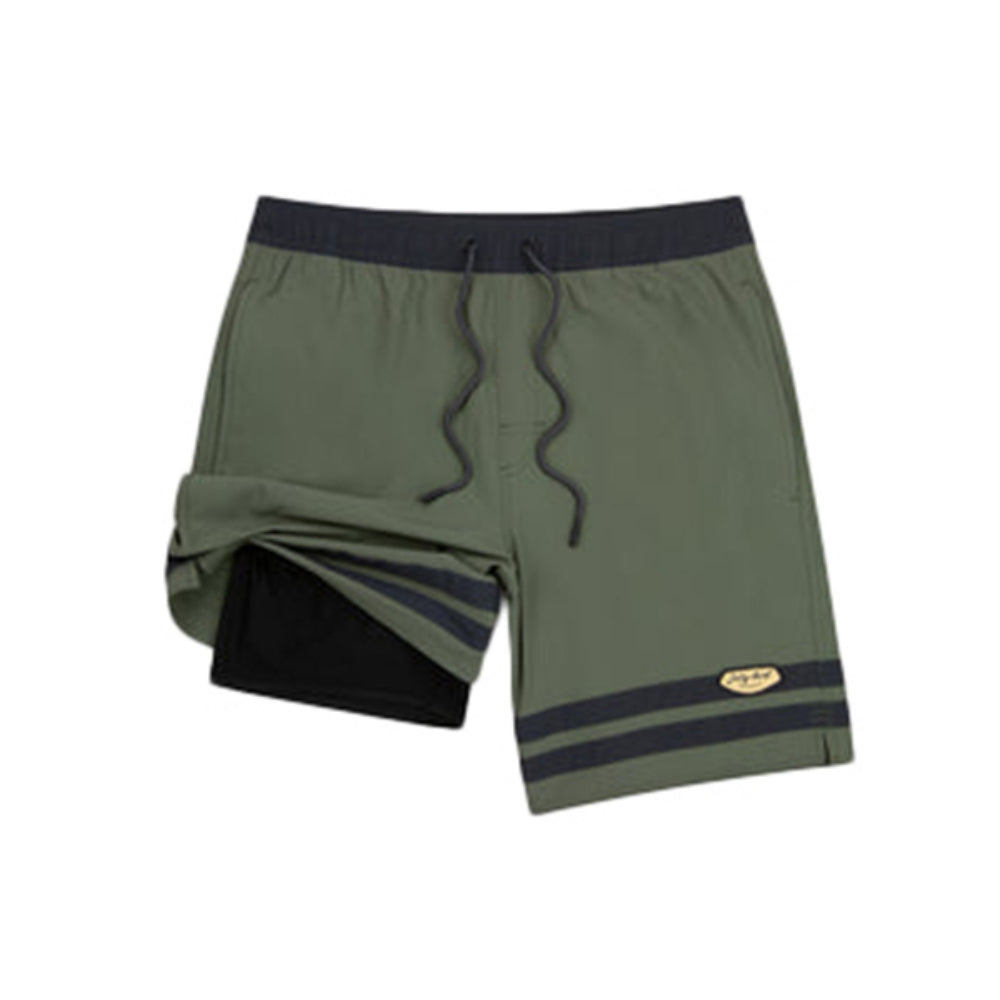 Jetty Reckoner Lined Short Swimsuits in Green Color