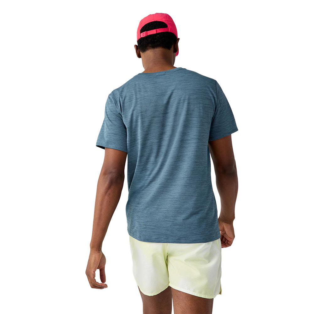 Brooks Luxe Short Sleeve Tops in Grey Color