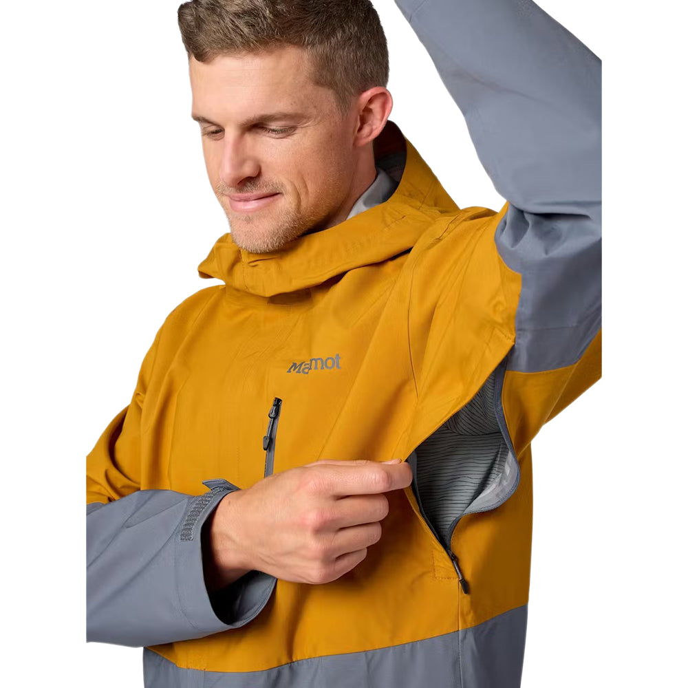 Marmot Prcp Evo Pro Jkt Shells in Yellow Color