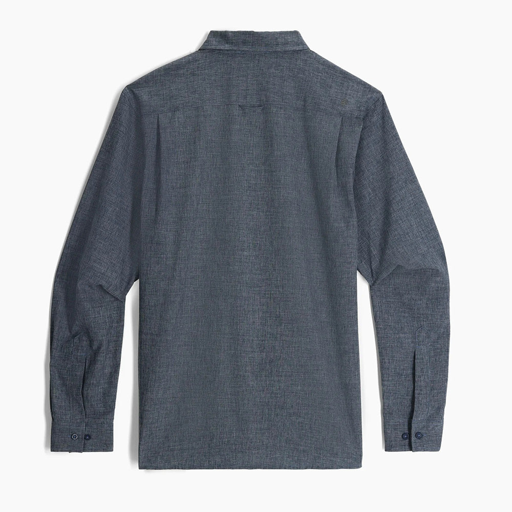 Royal Robbins Mens Amp Lite 11 L/S Tops in Blue Color