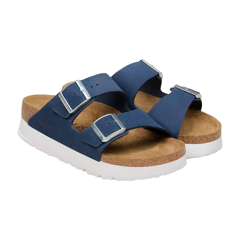 Birkenstock Arizona Flex Platform Sandals in Blue Color