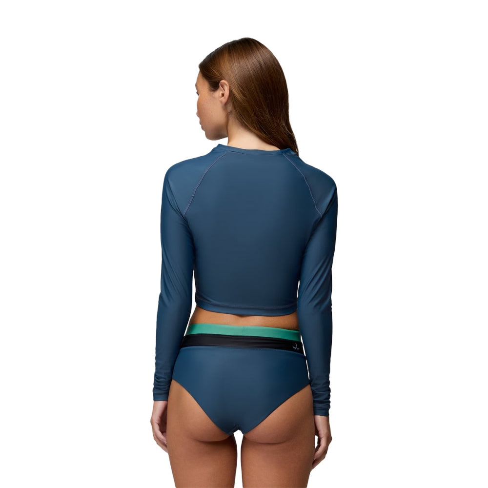 Prana Baja Bound Rashguard Swimsuits in Blue Color
