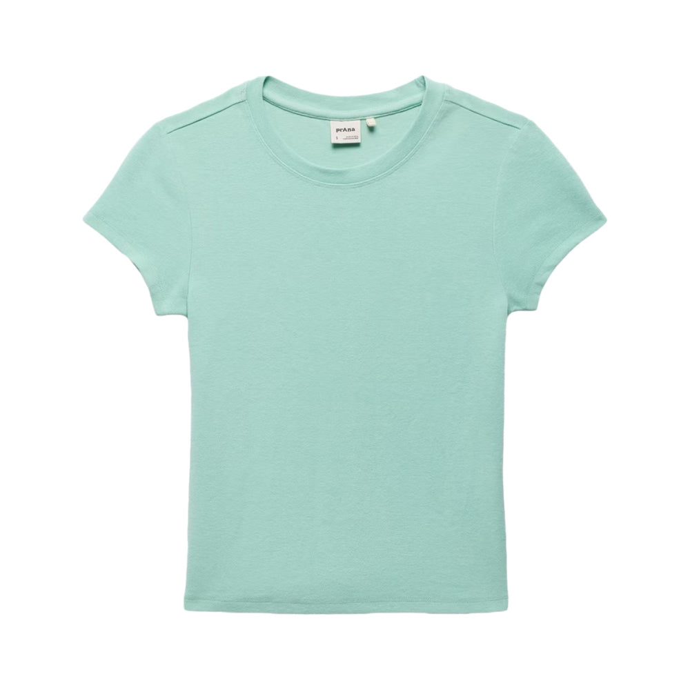 Prana Lotus Short Sleeve Tee Tops in Blue Color