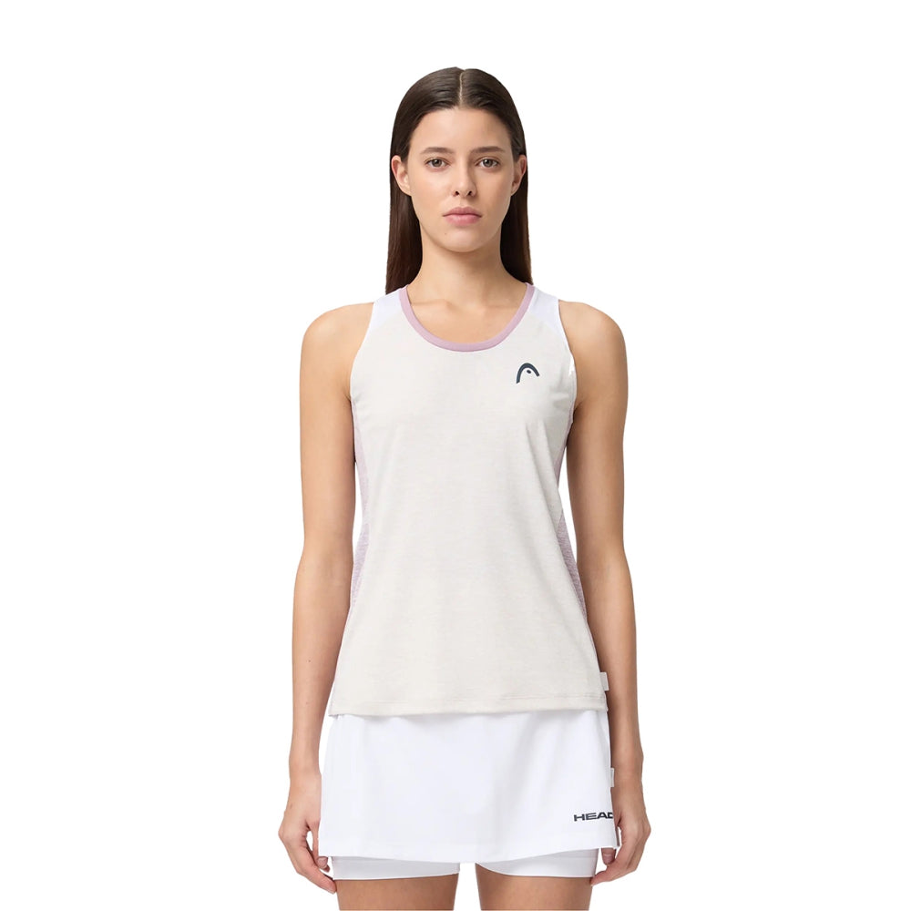 Head Play Tech Tank Top in White Color