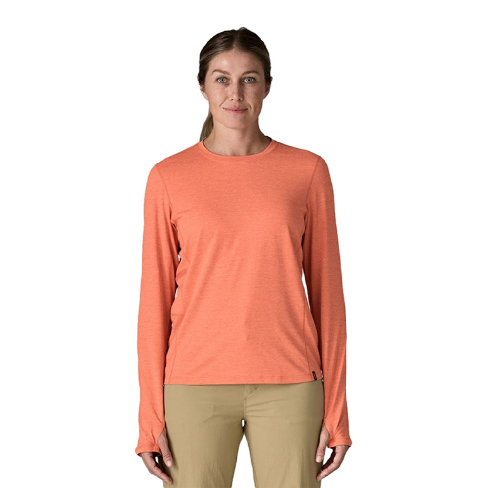 Patagonia W'S L/S Cap Cool Sun Shi Tops in Pink Color