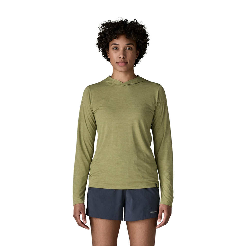 Patagonia W'S capilene cool daily Hoody Pullover in Green Color