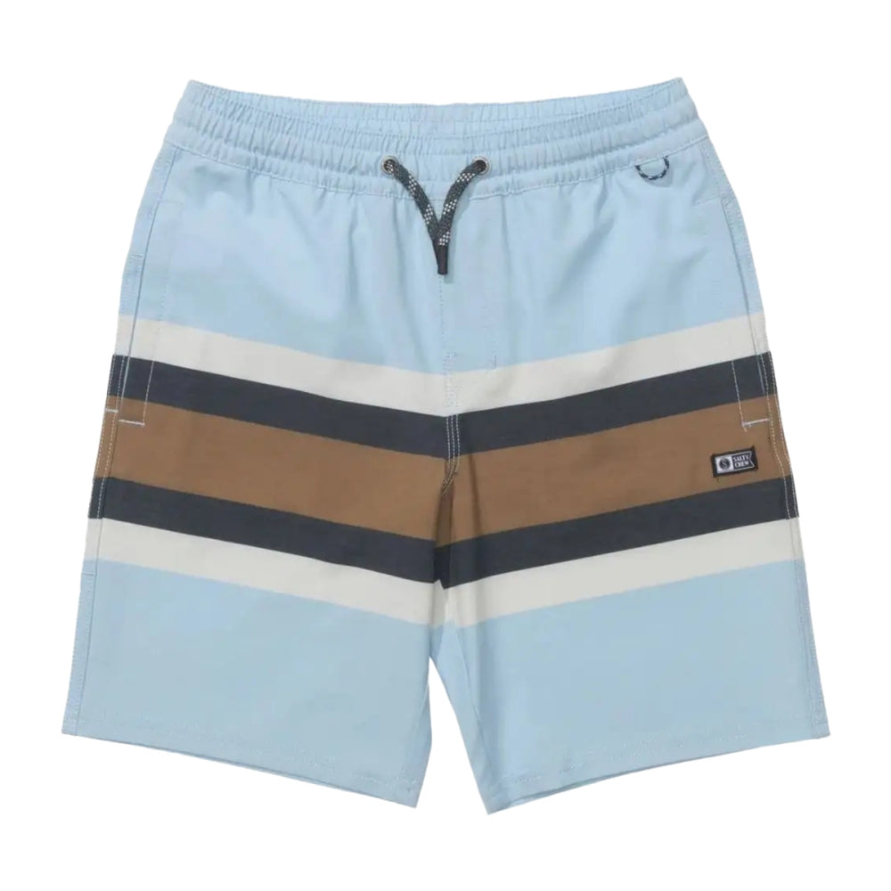 Salty Crew Kids Stripe Volly Swimsuits in Blue Color
