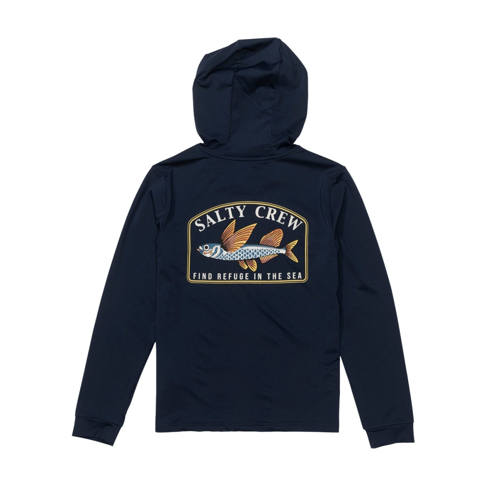 Salty Crew Flyhome Boy Hood Tops in Blue Color