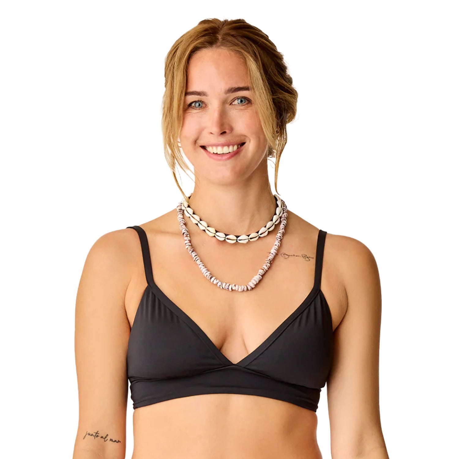 Carve Designs Stevie Rev Top Swimsuits in Black Color