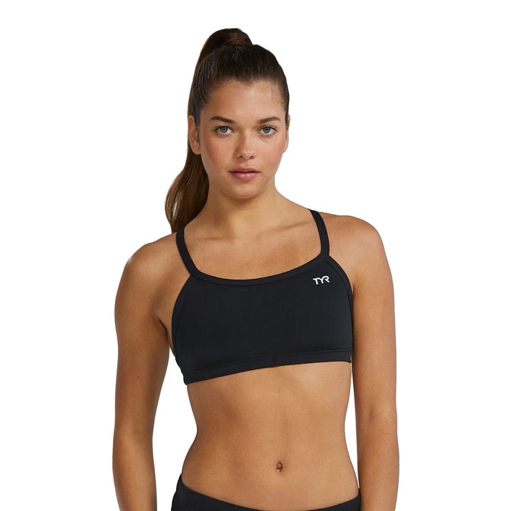 Tyr Diamond Bikini Top Duraf Swimsuits in Black Color