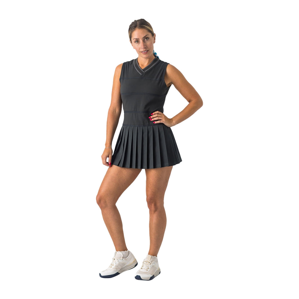 V-Neck Dress | 002 Blk/as - s