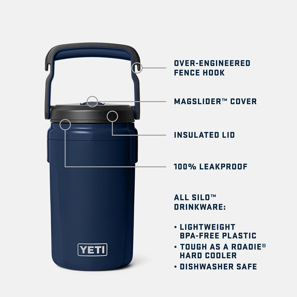 Yeti Silo 40 Oz Jug Straw Water Bottles in Blue Color