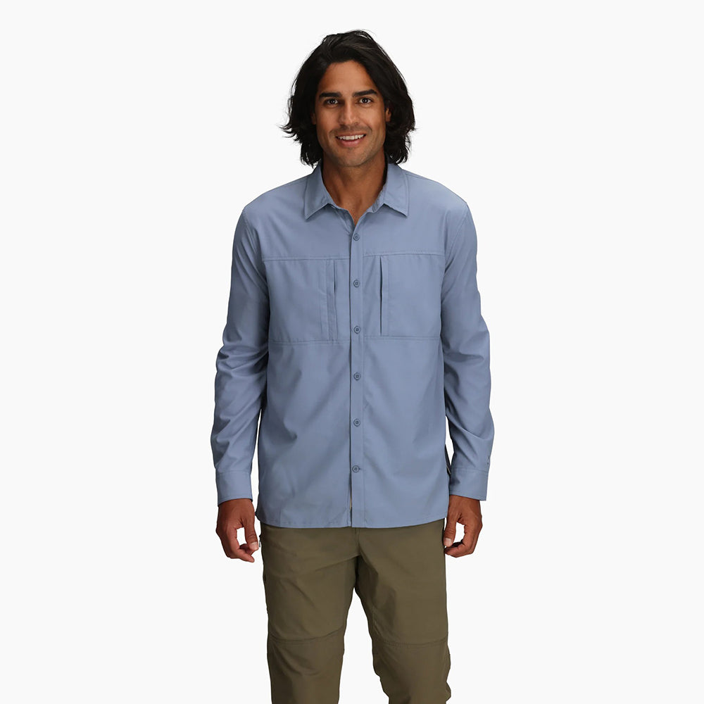 Royal Robbins Expedition 111 Ls Bug M Tops in Blue Color