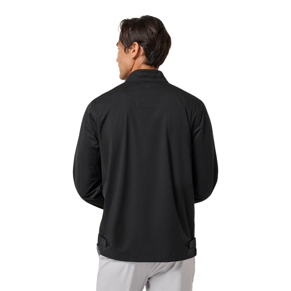 Travis Matthew On Course 2.0 Rain Top Zip-Ups in Black Color