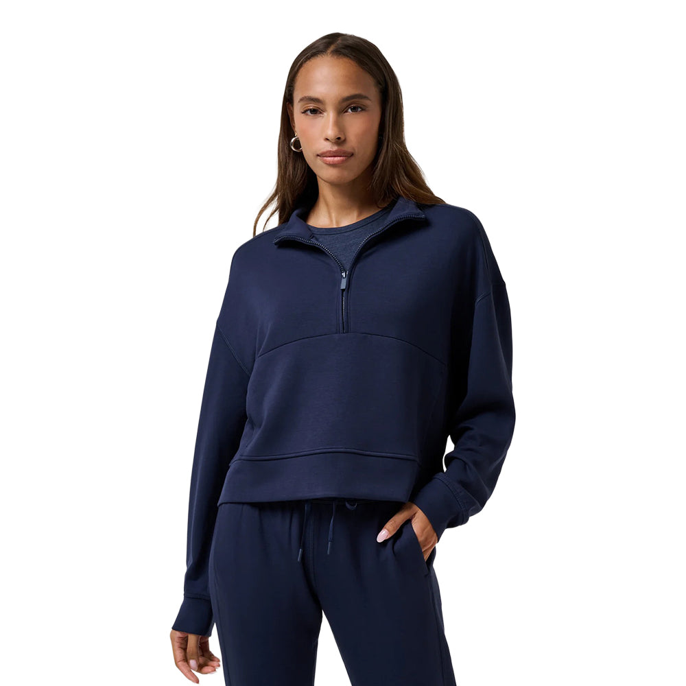 Travis Matthew Skyloft Soft 1/2 Zip 2.0 Tops in Blue Color