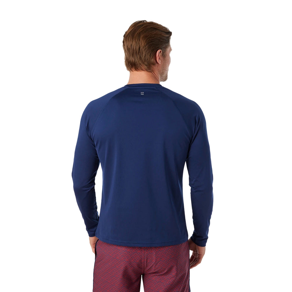 Fair Harbor Anchor Rashguards Ls Swimsuits in Blue Color