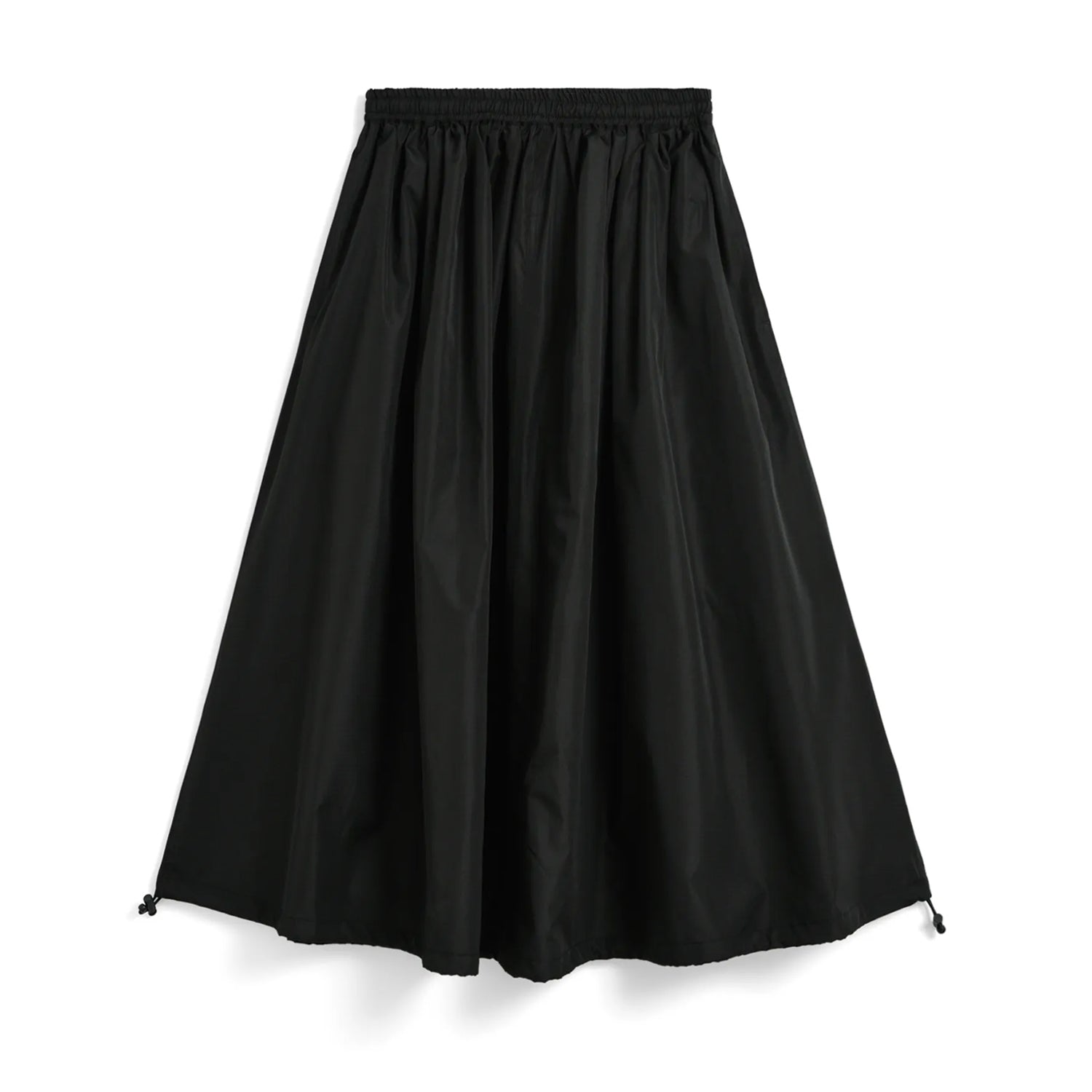 Taion W Long Skirt Miltary Skirts in Black Color