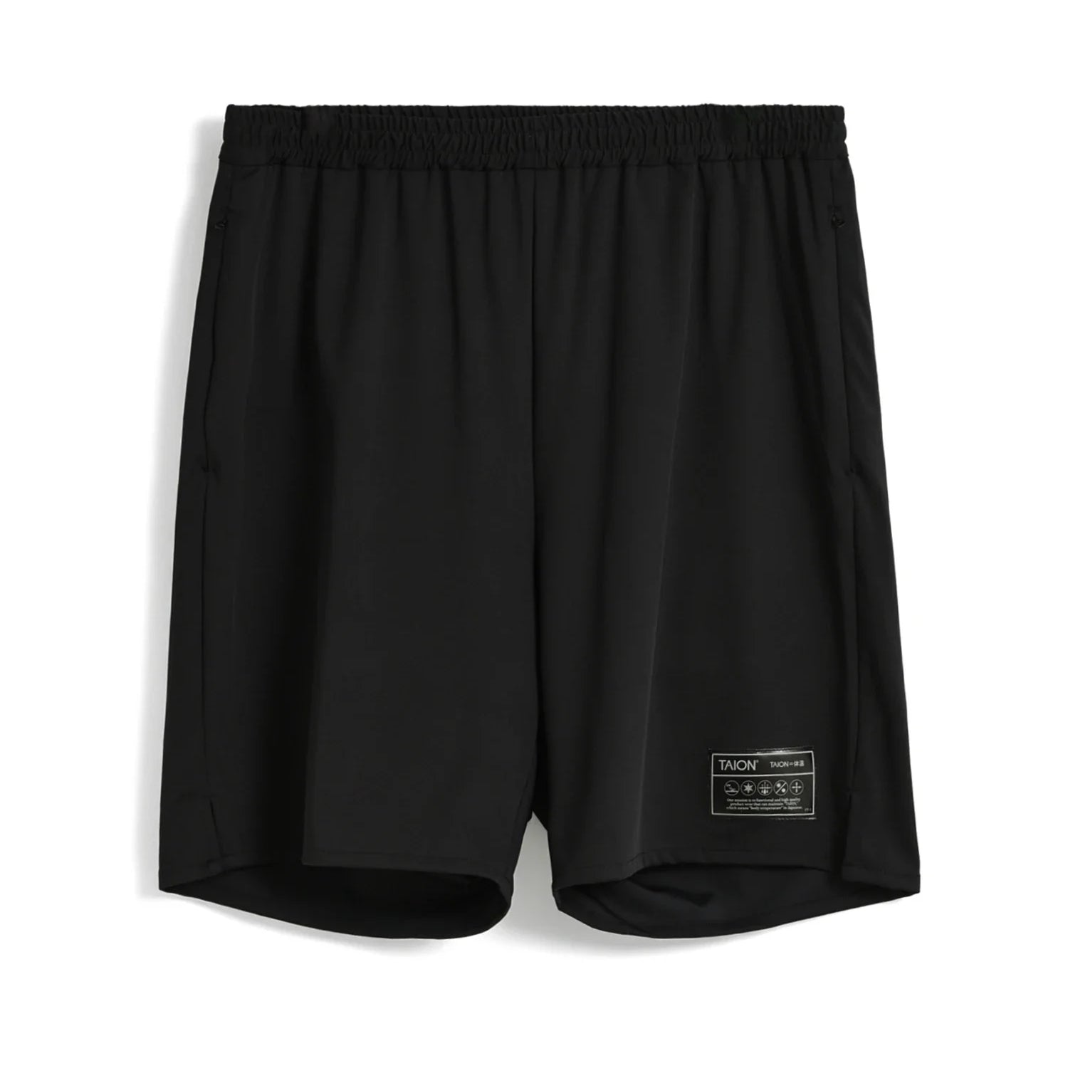 Taion M Short Elastic Waist Shorts in Black Color