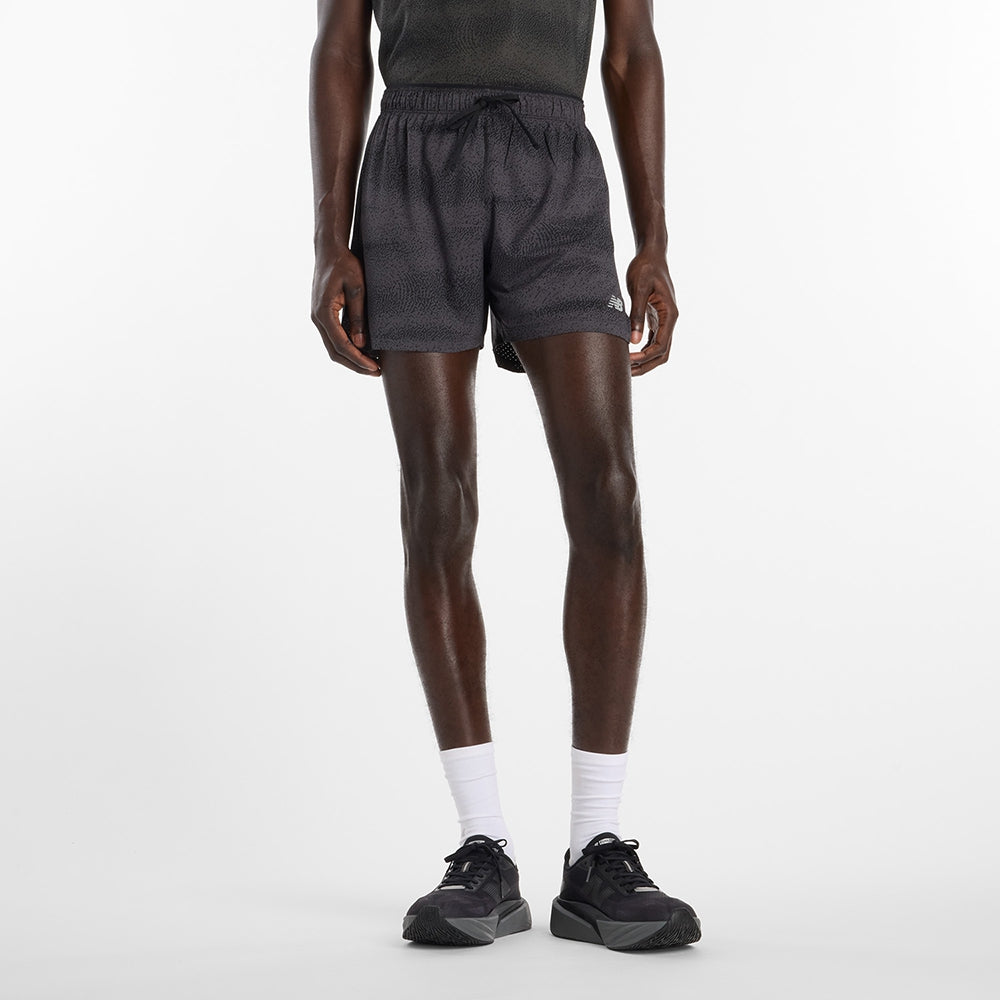 New Balance M Rc Printed Short 5In Shorts in Black Color