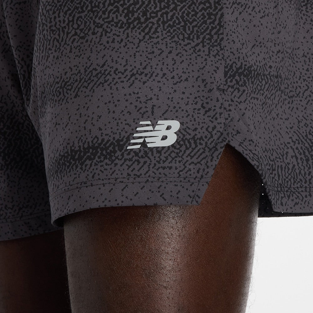 New Balance M Rc Printed Short 5In Shorts in Black Color
