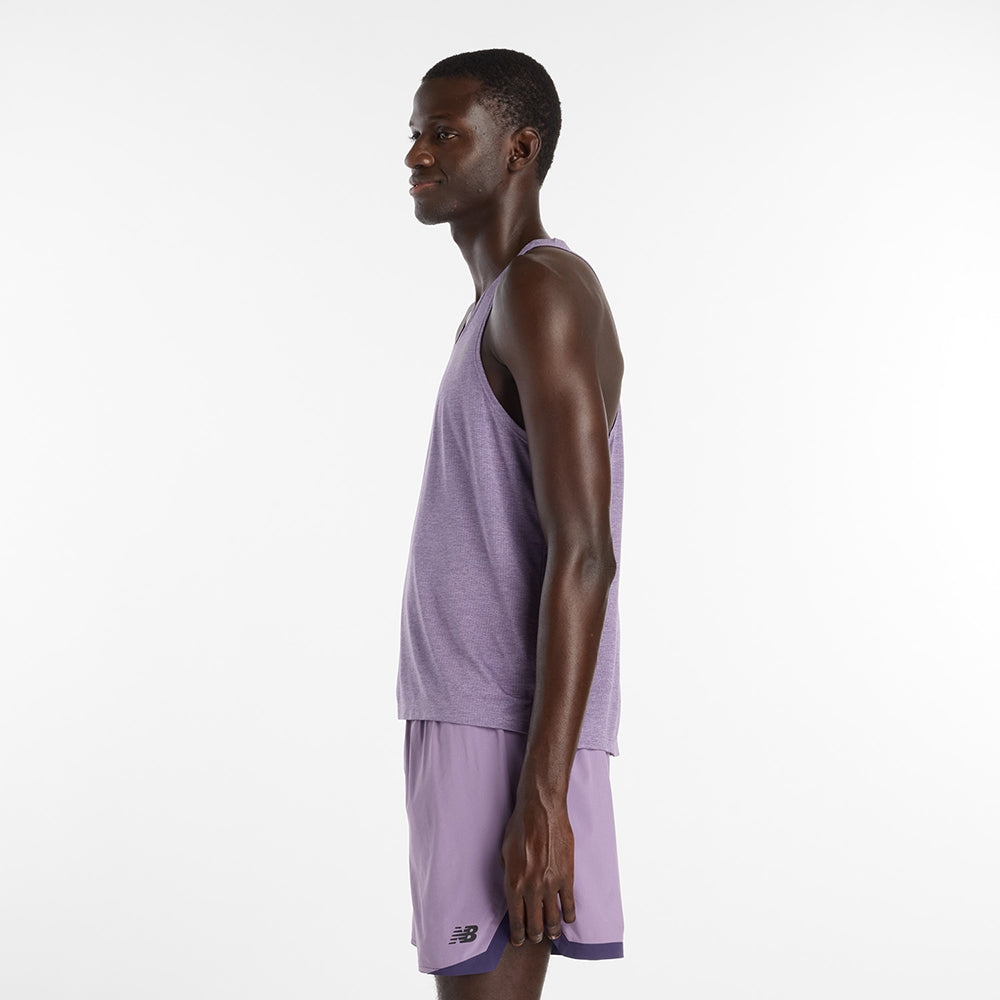 New Balance Athletics Singlet Tops in Purple Color