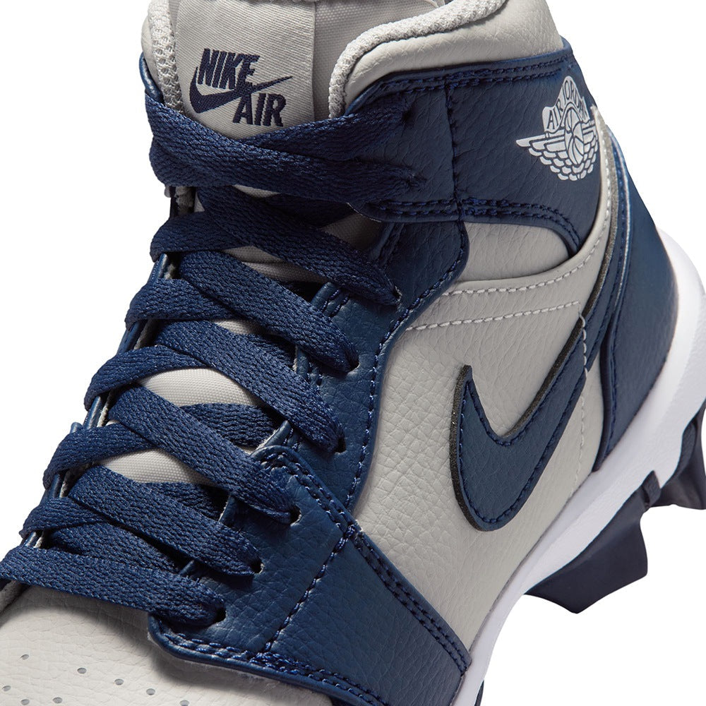 Jordan 1 Mid Fb Cleat Football Cleats in Grey Color