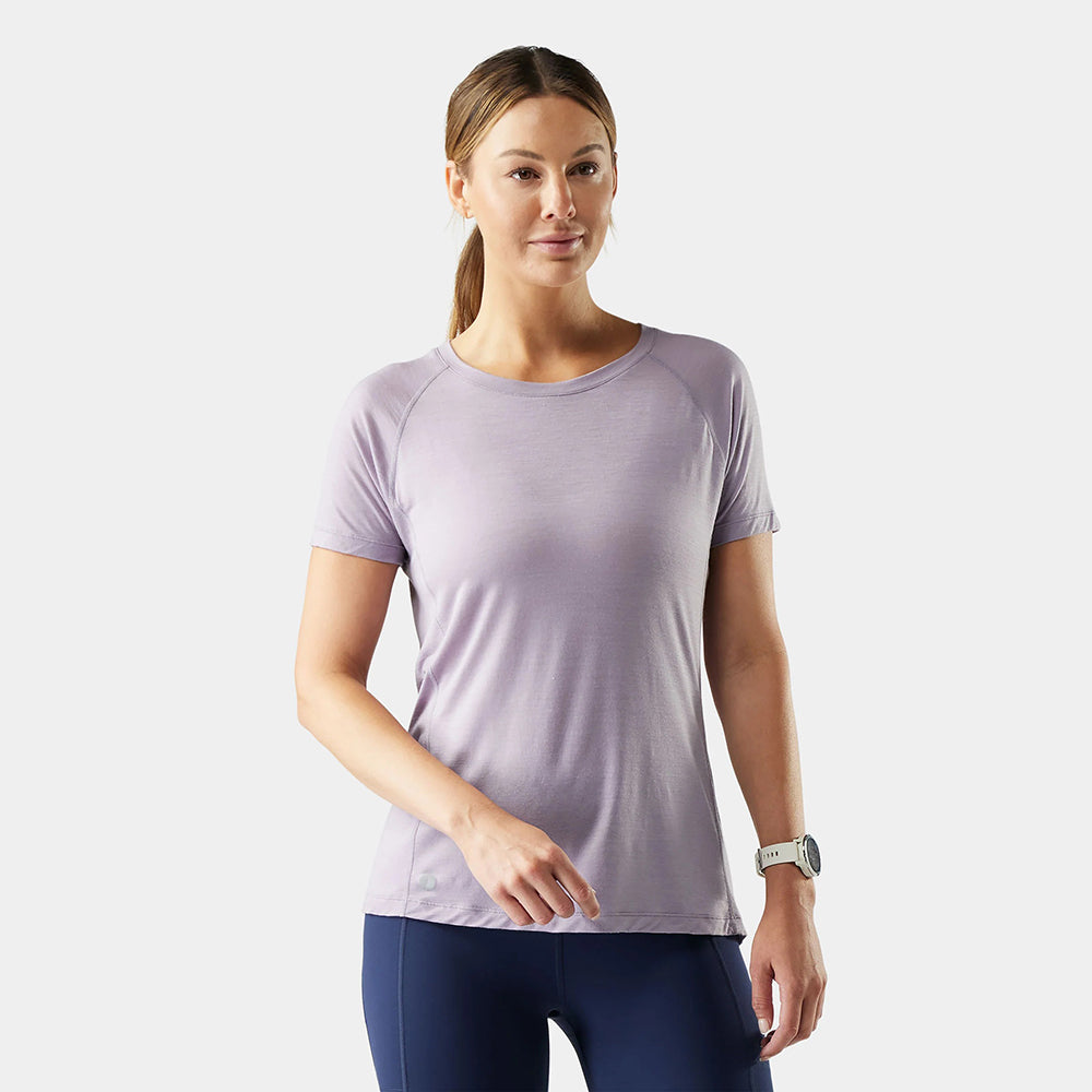 Smartwool W Merino Sport 120 S/S Tops in Purple Color
