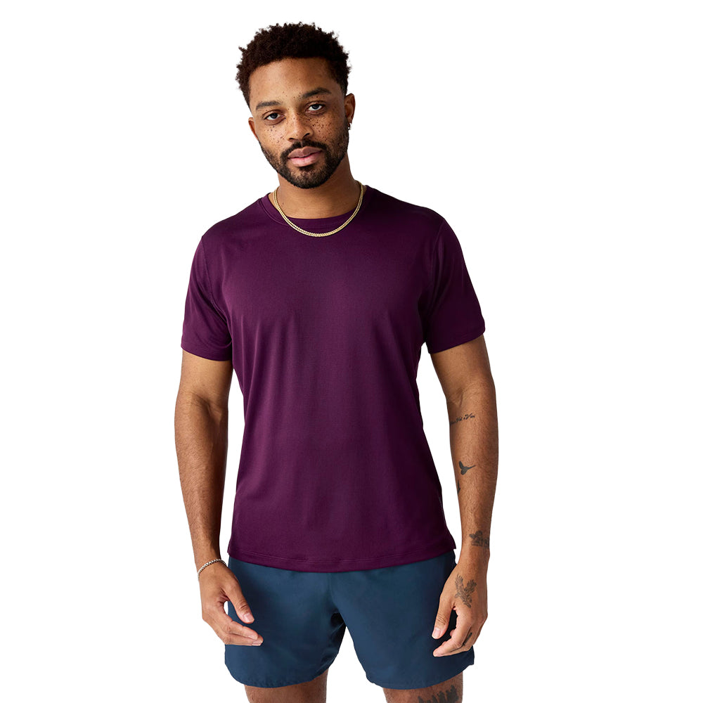 Brooks Dash Short Sleeve Tops in Purple Color