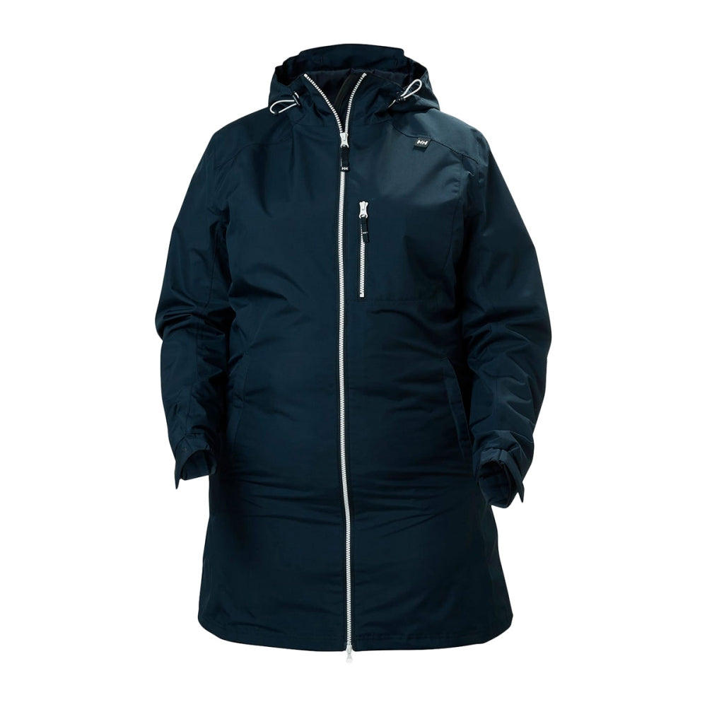 Helly Hansen W Long Belfast Jacket Shells in Blue Color