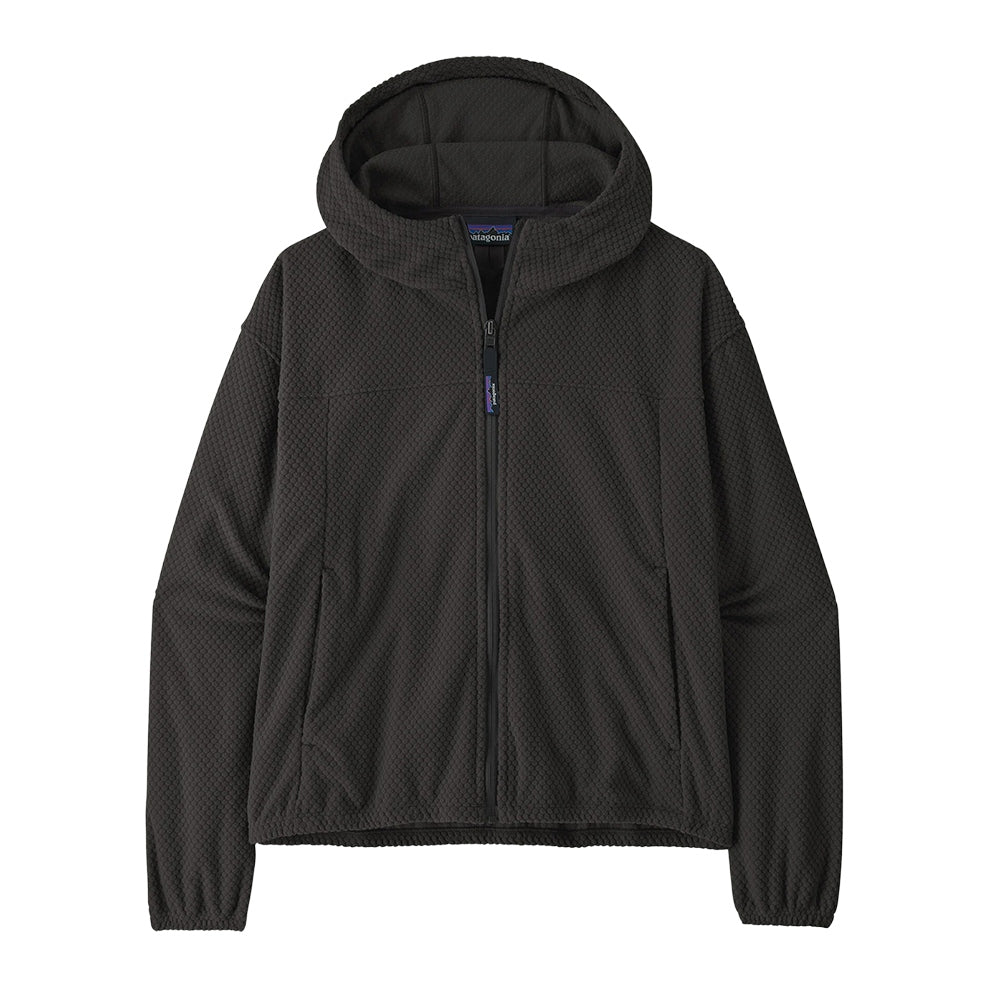 Patagonia W'S Textured Fleece Hood Midlayer in Black Color