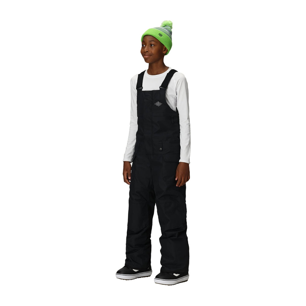 686 Outerwear Kids Frontier Insul Bib Skiing & Snowboarding Pants in Black Color