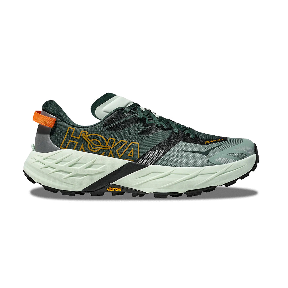 Hoka M Speedgoat 7 Trail Running Shoes in Green Color