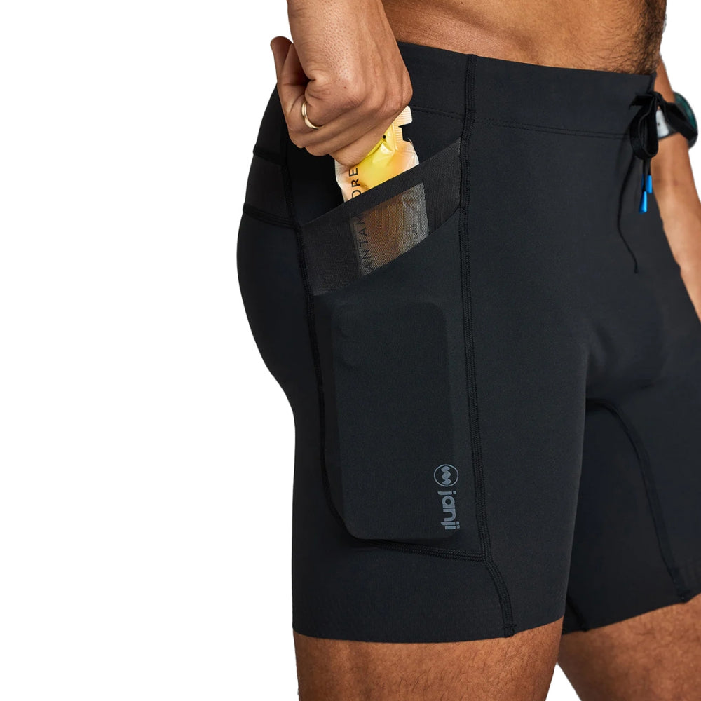 Janji M 6In Trail Half Tight Shorts in Black Color