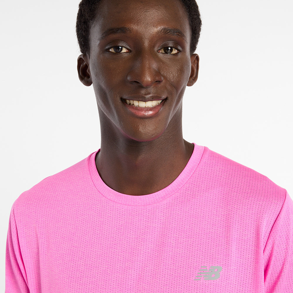 New Balance M Athletics Tshirt Tops in Pink Color
