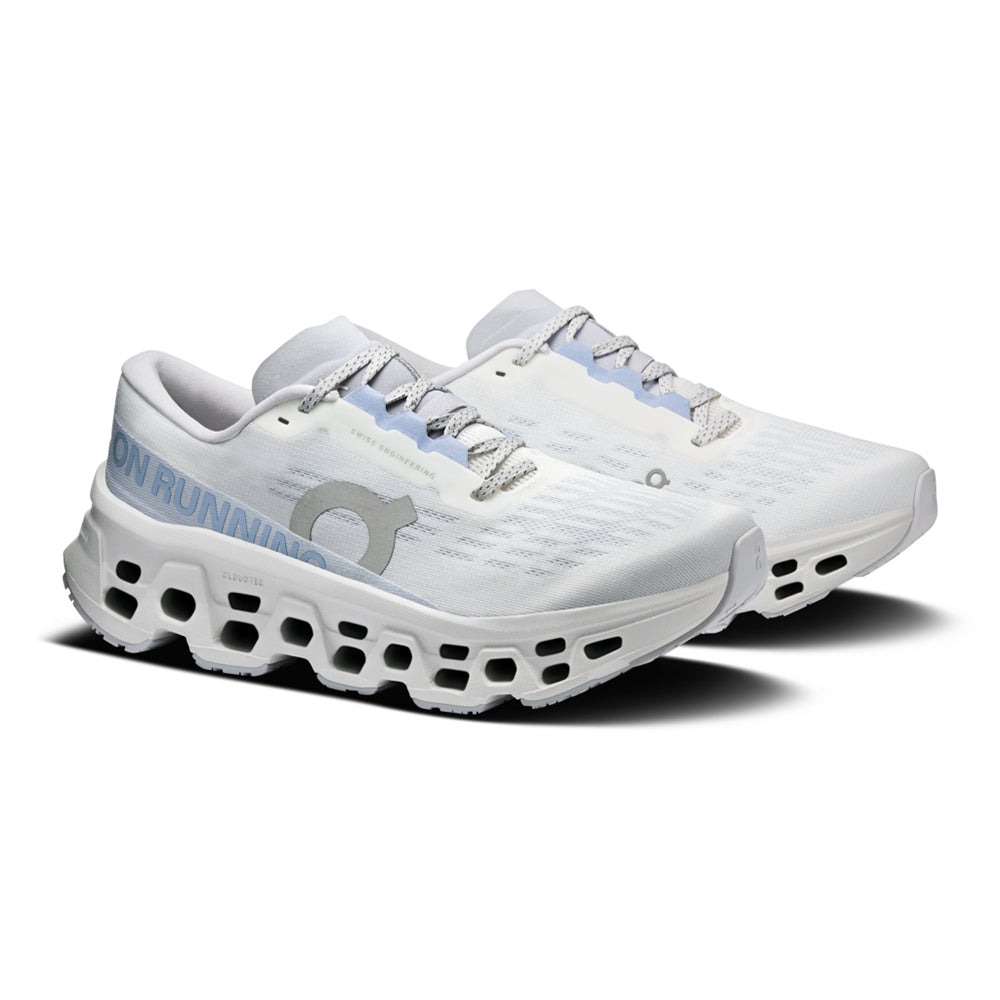 On W Cloudmonster 3 Running Shoes in White Color