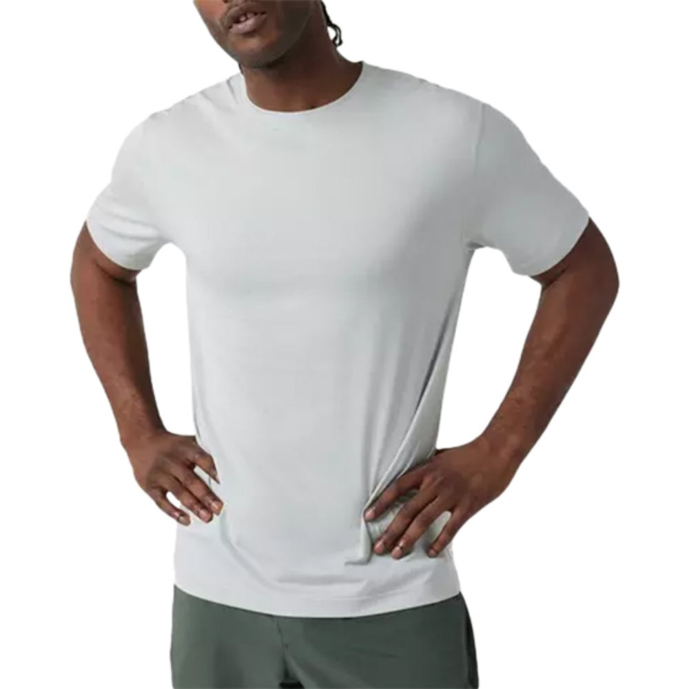 Vuori Tradewind Performance Te Tops in Grey Color