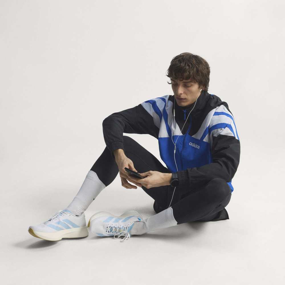 Adidas M Adizero Evo SL Woven A Running Shoes in White Color
