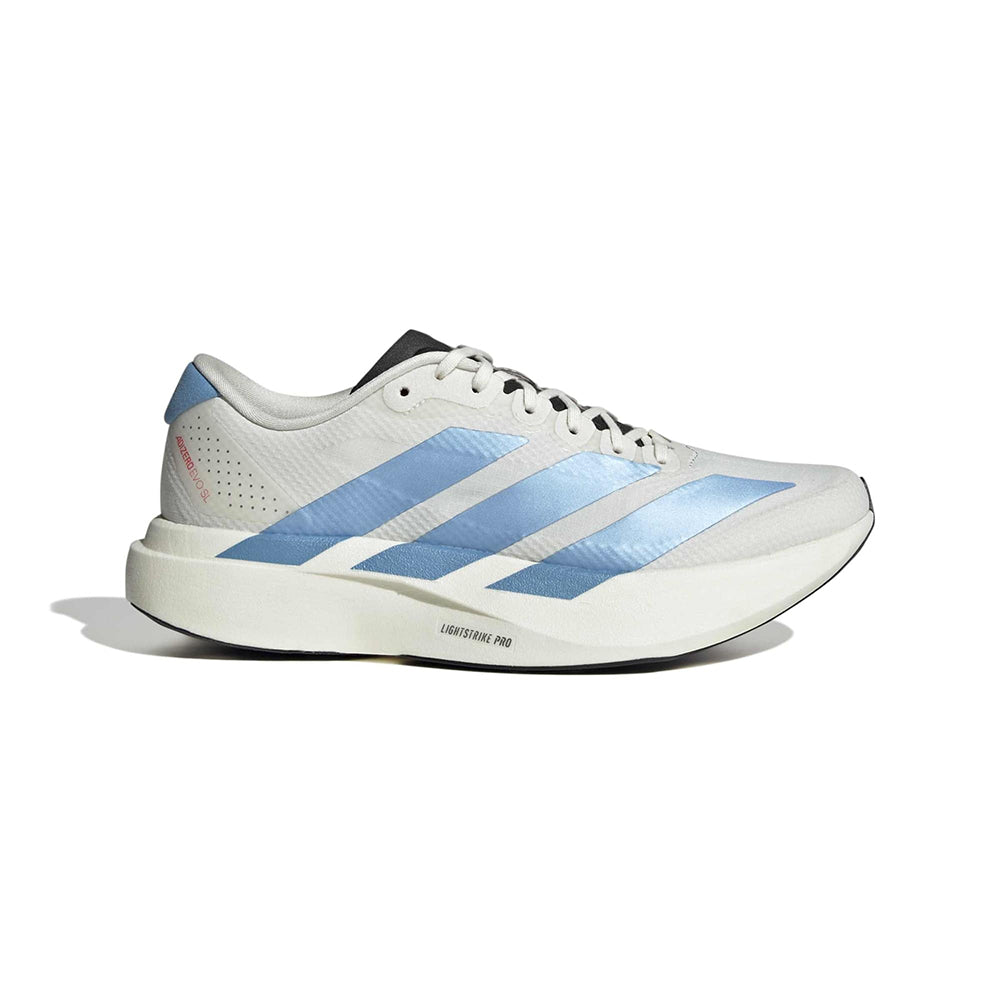 Adidas W Adizero Evo SL Woven Running Shoes in White Color
