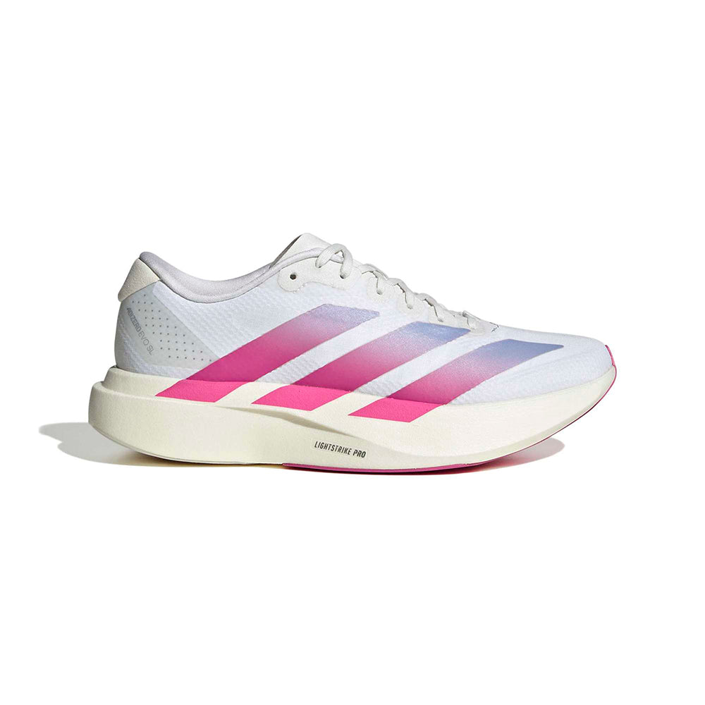 Adidas W Adizero Evo SL Woven Running Shoes in White Color